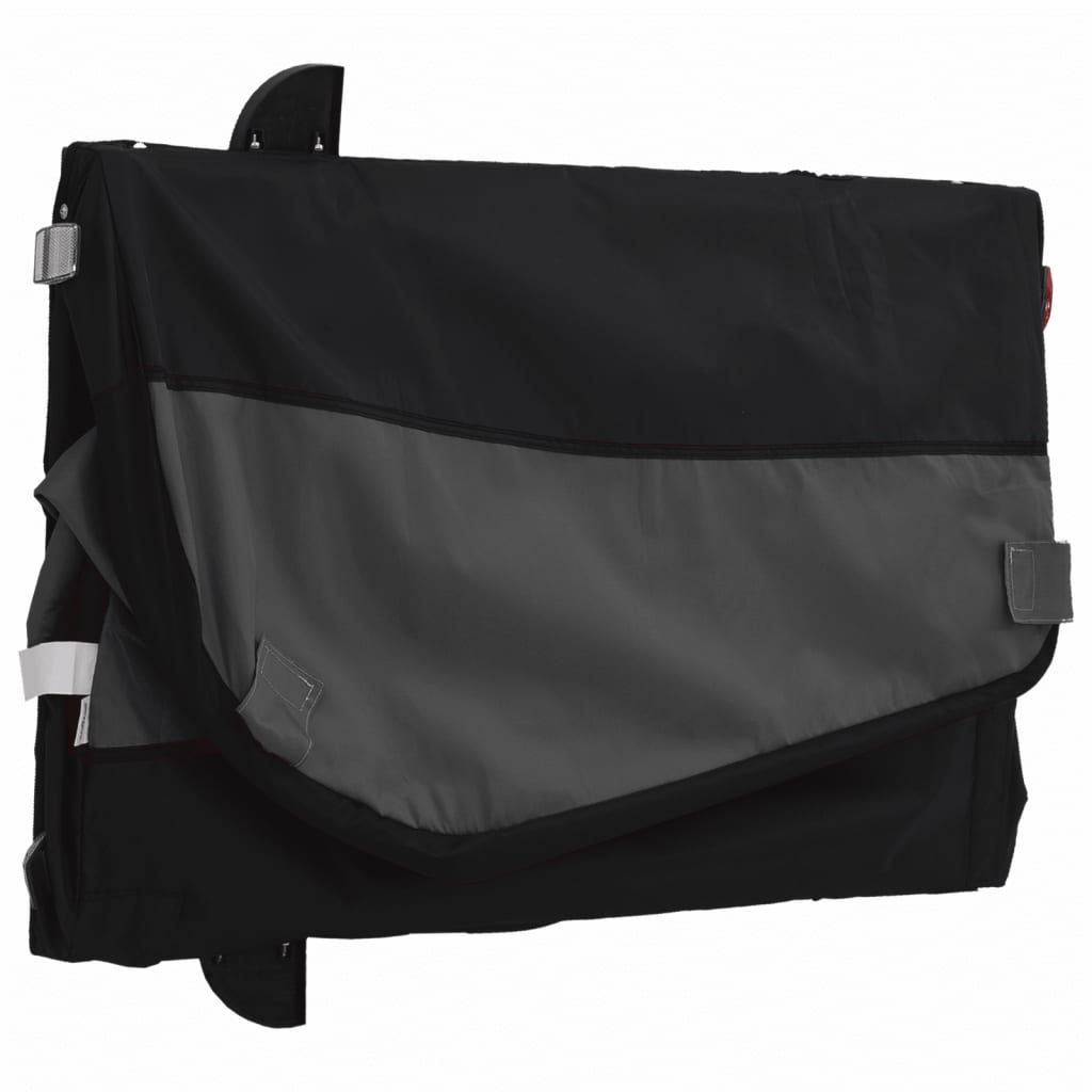 Fahrradanhänger Schwarz und Orange 30 kg Eisen