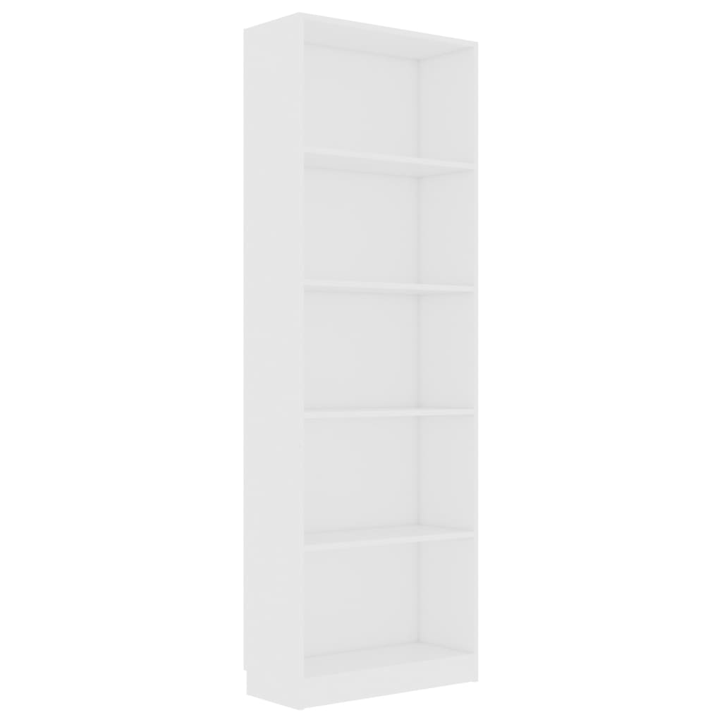 Bücherregal 3 Fächer Weiß 40x24x109 cm Holzwerkstoff