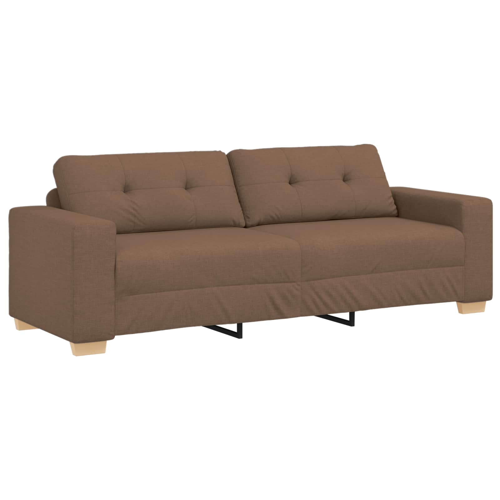 2-teiliges Sofa-Set mit Kissen, hellgrauer Stoff