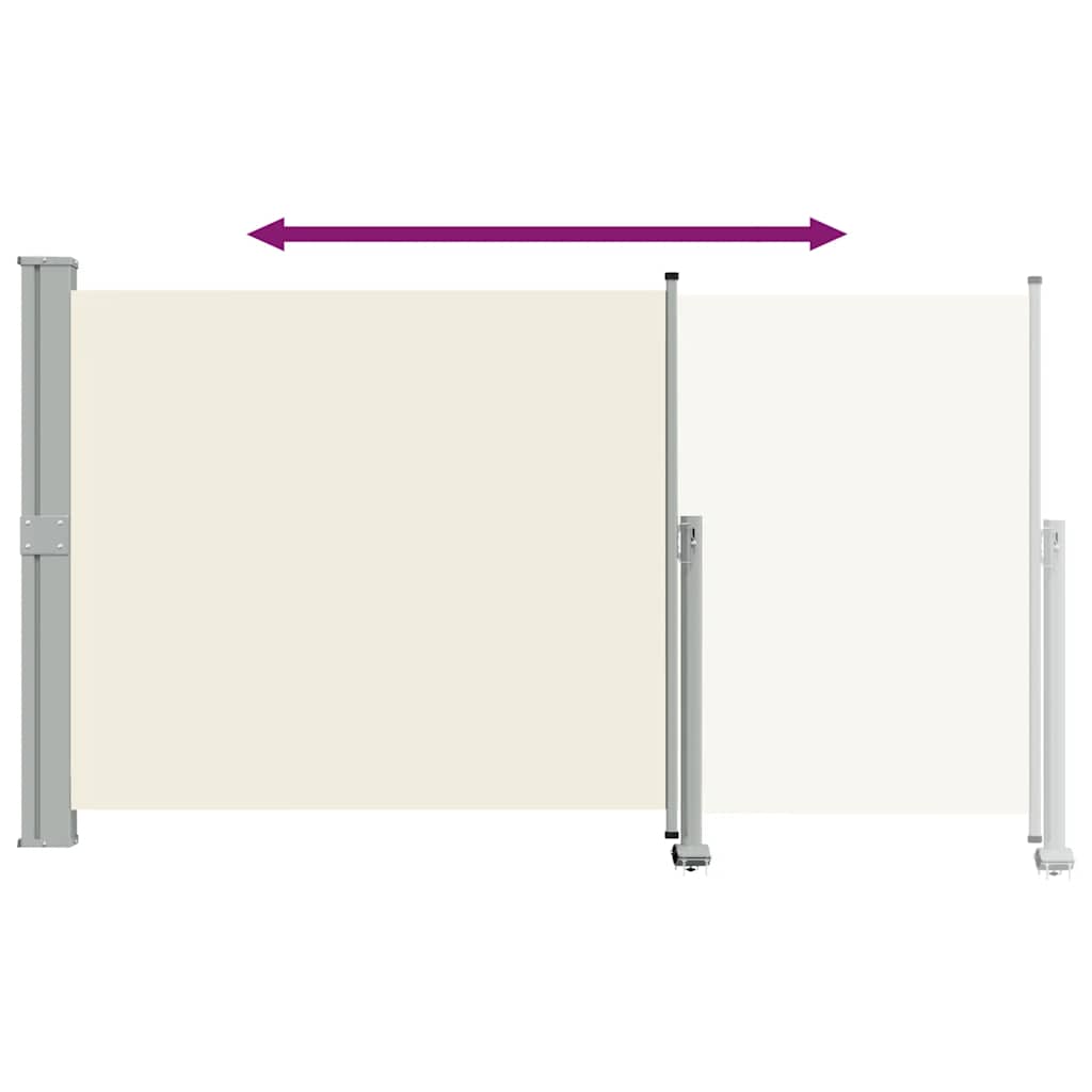 Seitenmarkise 60 x 300 cm 100% Polyester Eisen Stahl