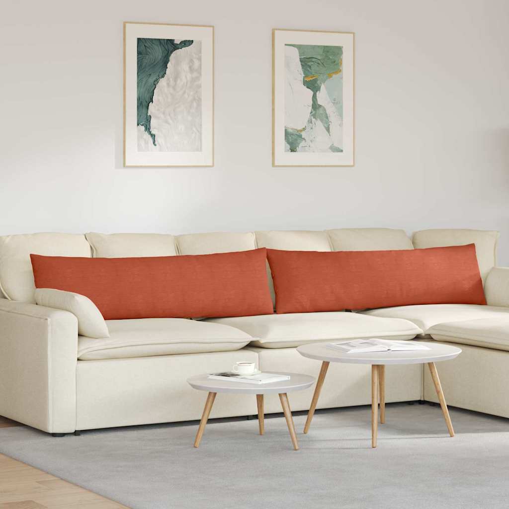 Sofakissen 2 Stück Hellgrau 50 x 30 cm Cordstoff