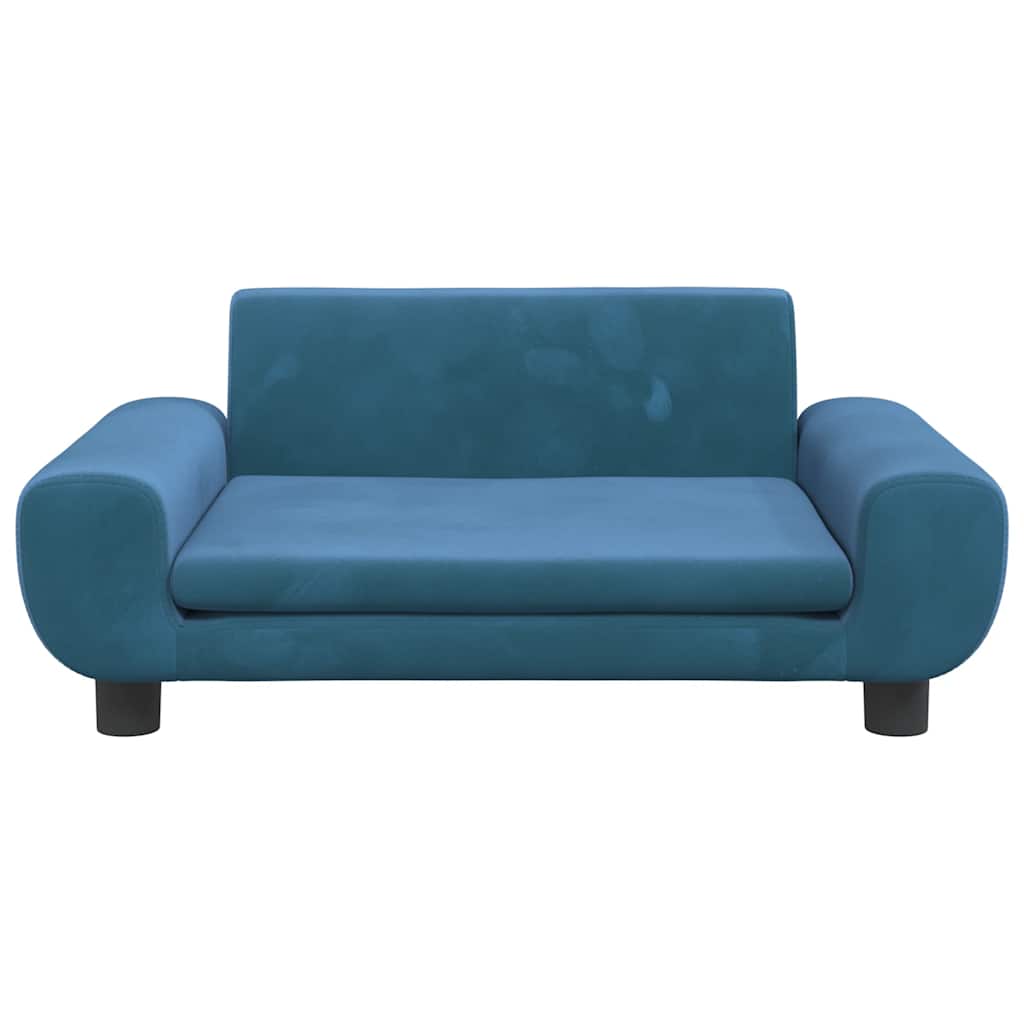 Hundebett Blau 100x54x33 cm Samt