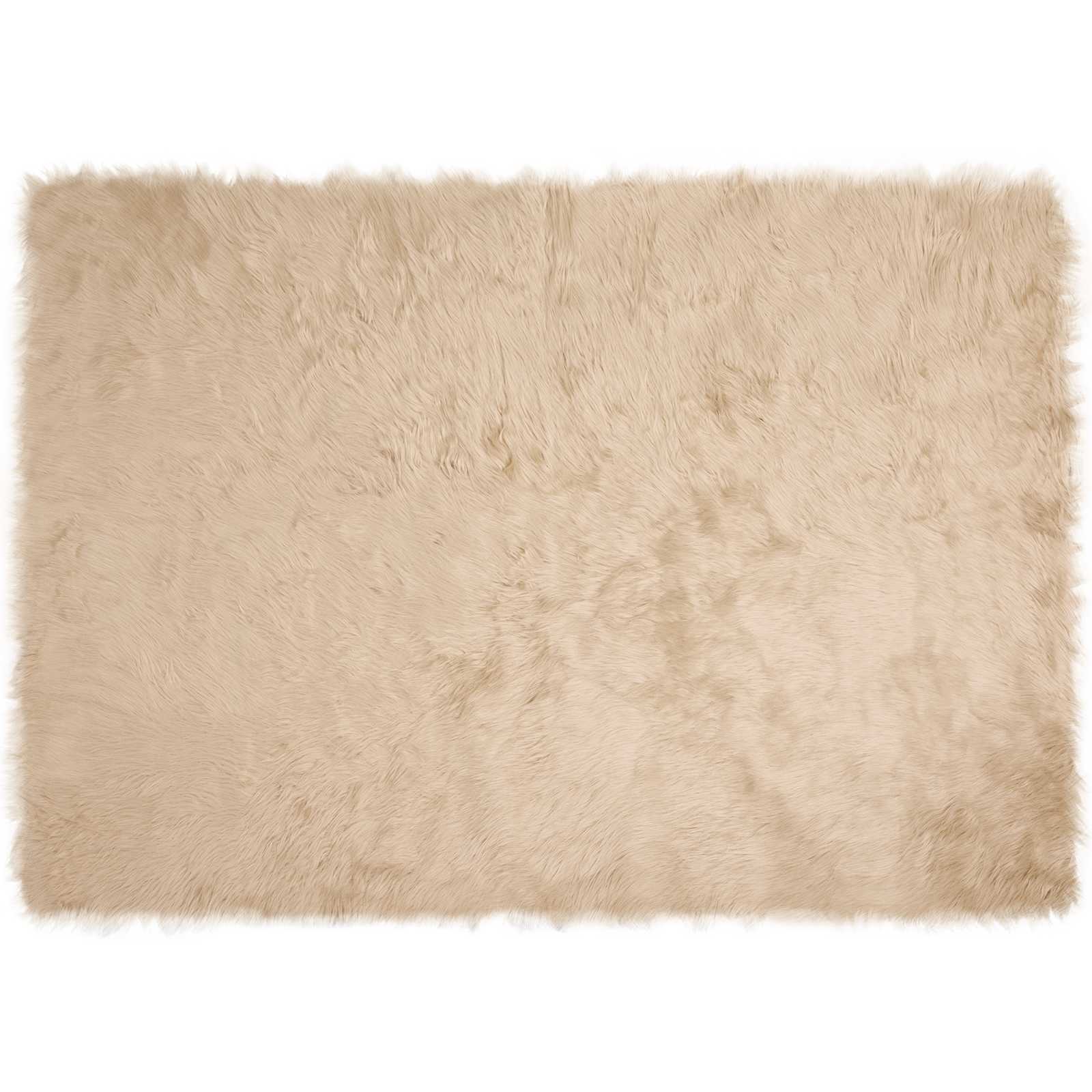Teppich aus Kunstschaffell TAFALLA Weiß 60 x 110 cm Polyester