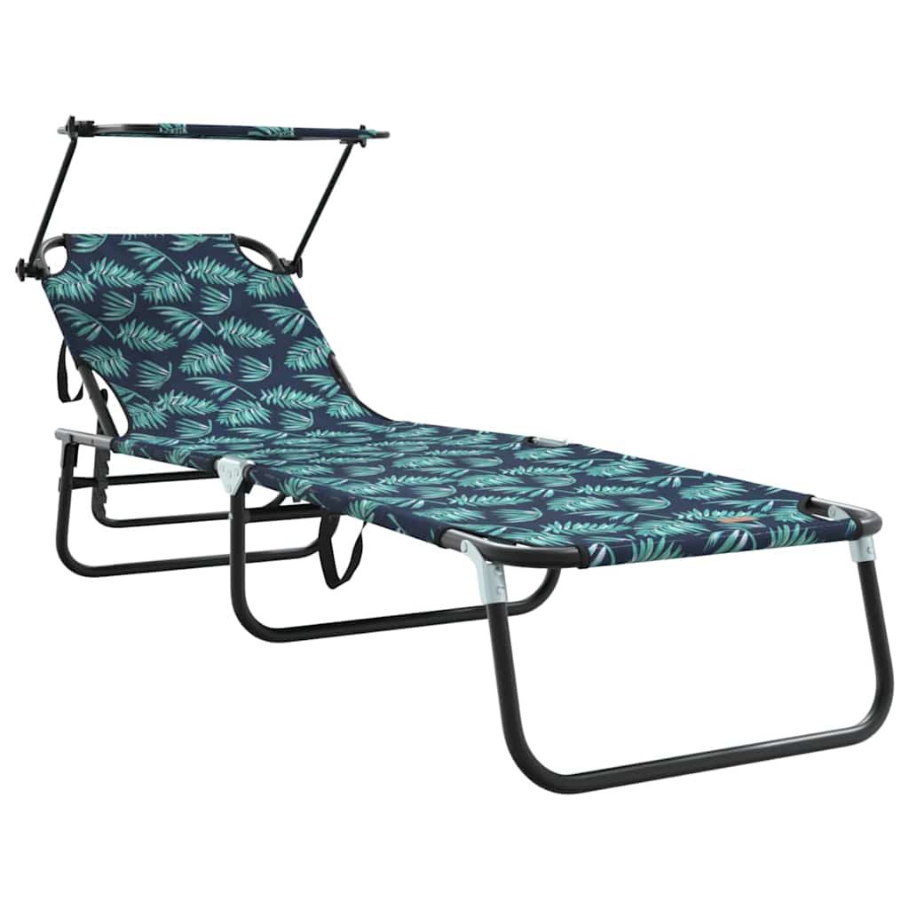 Klappbare Sonnenliege Blau 190 x 57 x 81 cm Oxford