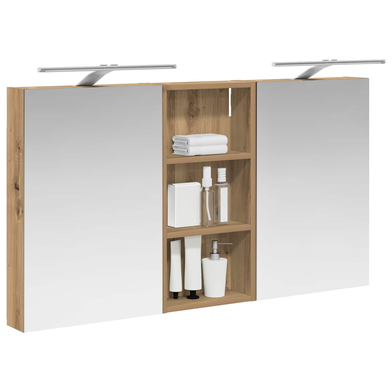Badezimmerschrank-Set 3 pcs 80 x 10,5 x 50 cm Holzwerkstoff