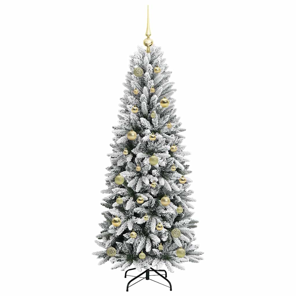 Künstlicher Weihnachtsbaum mit 150 LEDs mit Ständer Weiß 120 cm