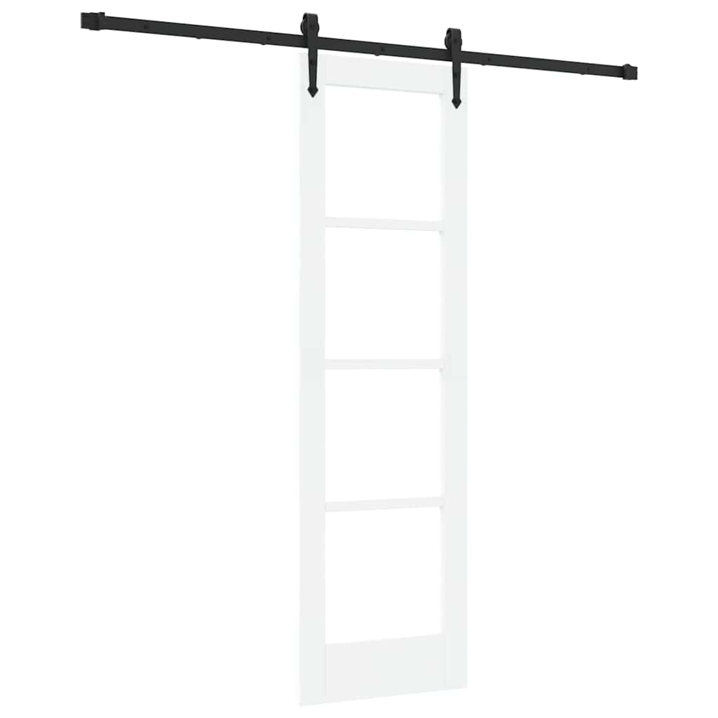 Schiebetür Natur 61 x 198,5 cm Massivholz Kiefer und Glas