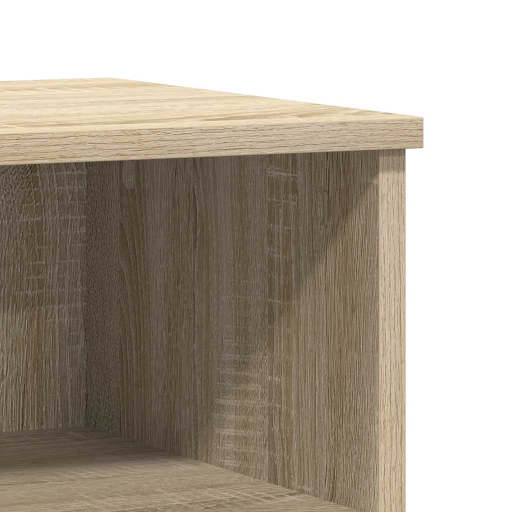 Bettschrank Schwarz Eichen-Optik 40 x 35 x 50 cm Holzwerkstoff