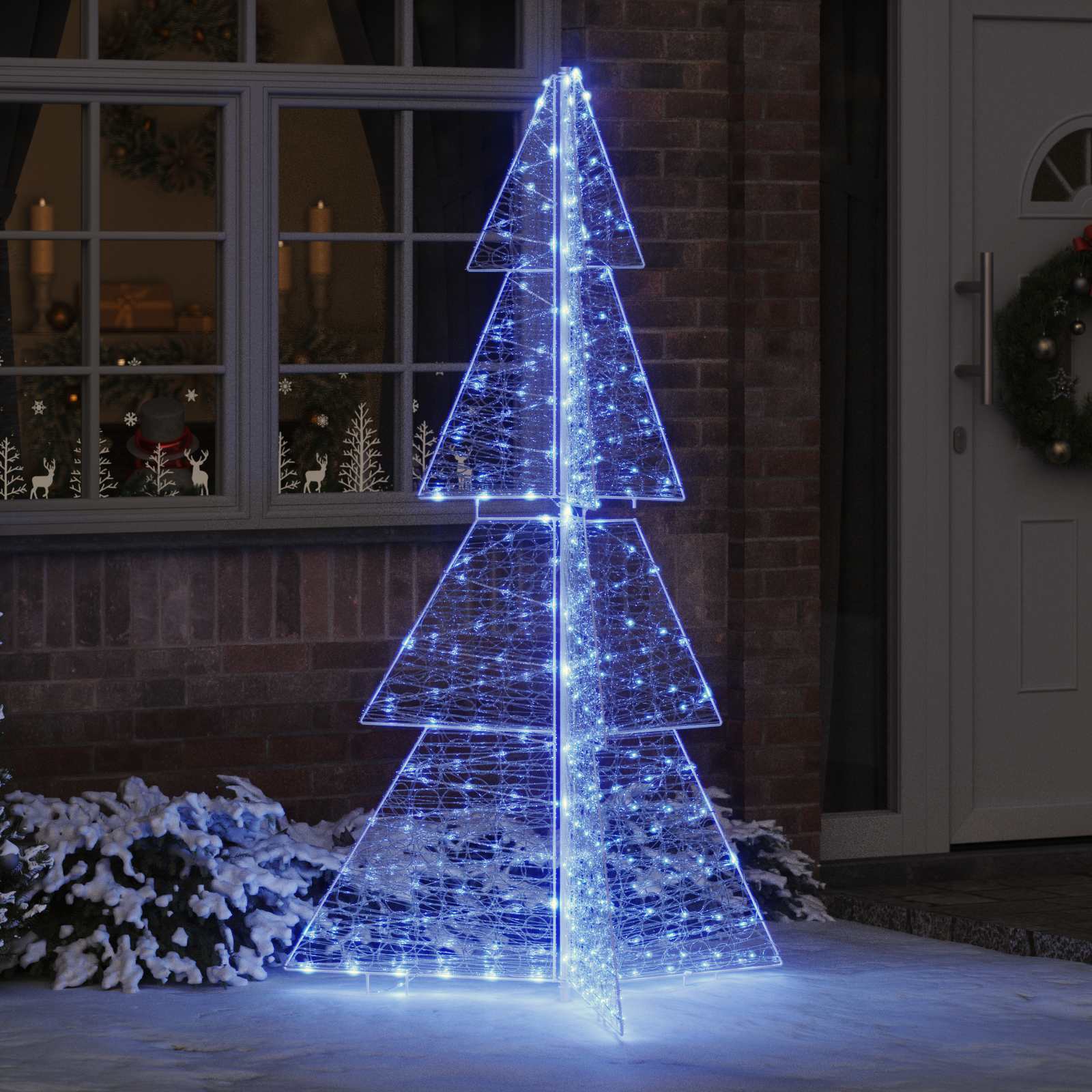 Weihnachtsbaum mit 100 LEDs Warmes Weiß 120 cm Acryl