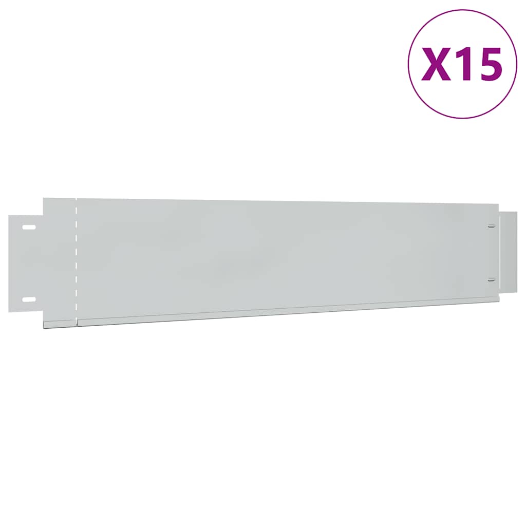 Flexible Rasenkante 5-er Set Verzinkter Stahl 100x14 cm