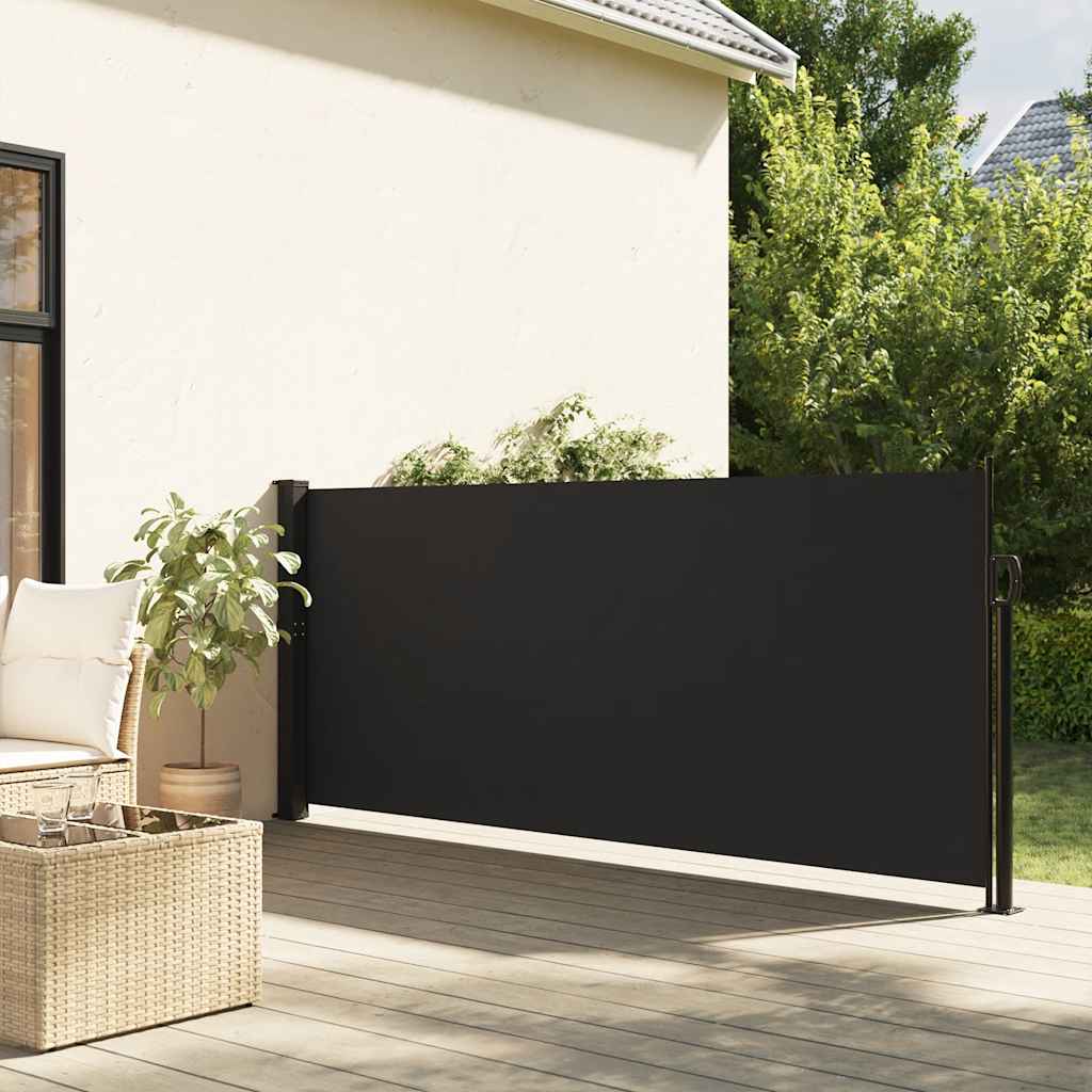 Seitenmarkise Ausziehbar Schwarz 100x300 cm