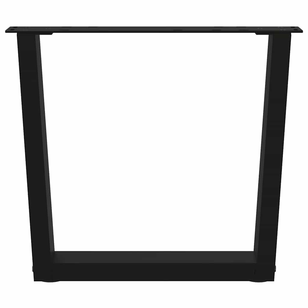 Couchtischbeine V-Form 2 Stück Schwarz 30x(30-31,3) cm Stahl