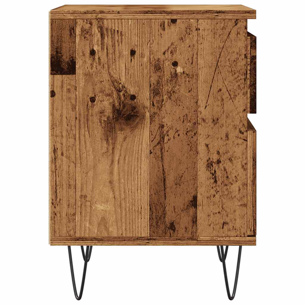 Bettschrank Schwarz Eichen-Optik 40 x 35 x 50 cm Holzwerkstoff