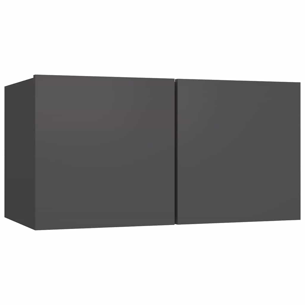 4-tlg. TV-Schrank-Set Weiß Holzwerkstoff