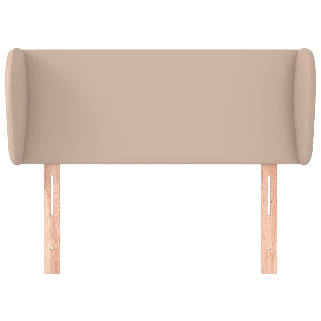 Kopfteil mit Ohren Creme 83x23x78/88 cm Kunstleder
