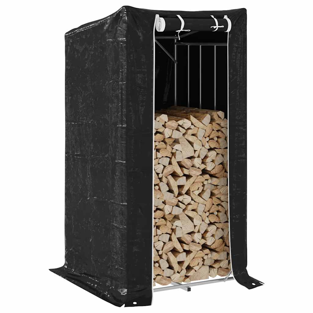 Brennholzregal mit Regenschutz 100,5x40,5x110,5 cm