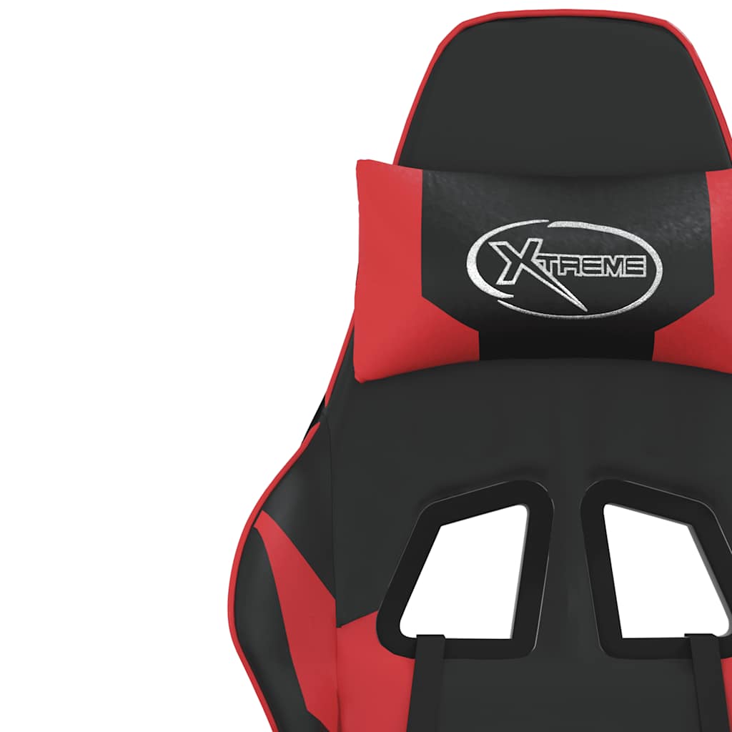 Gaming-Stuhl mit Massagefunktion Schwarz und Blau Kunstleder