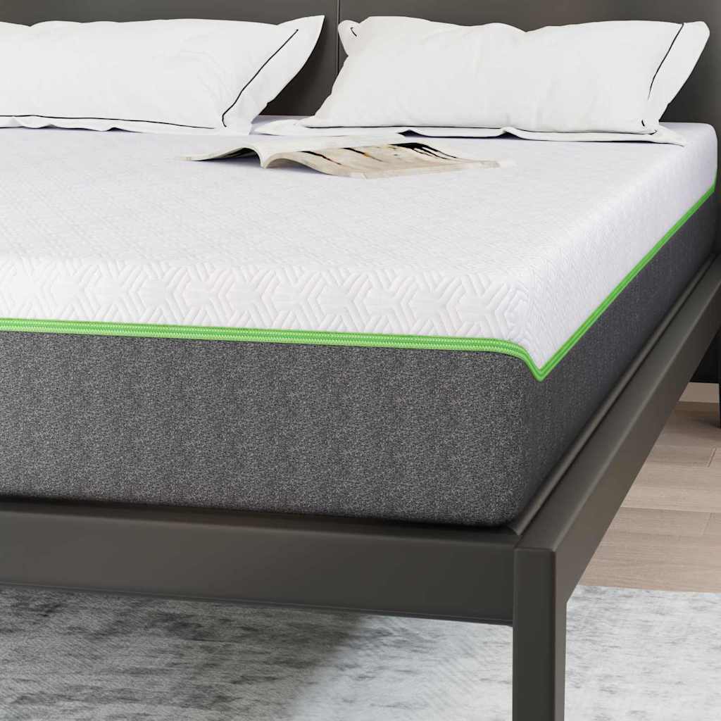 Matratze Weiß und Grau 80 x 200 cm Jacquard-Stoff