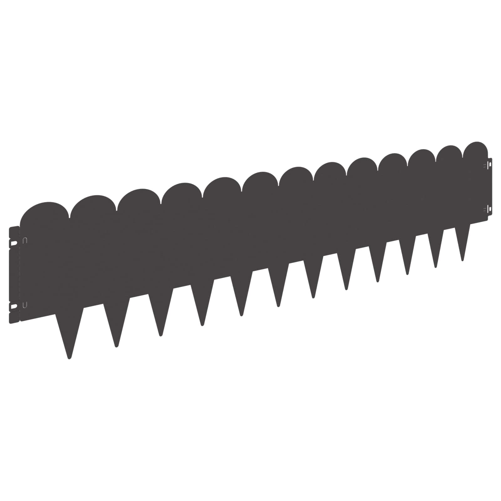 Raseneinfassung 10 pcs 103 x 15 cm Stahl Schwarz