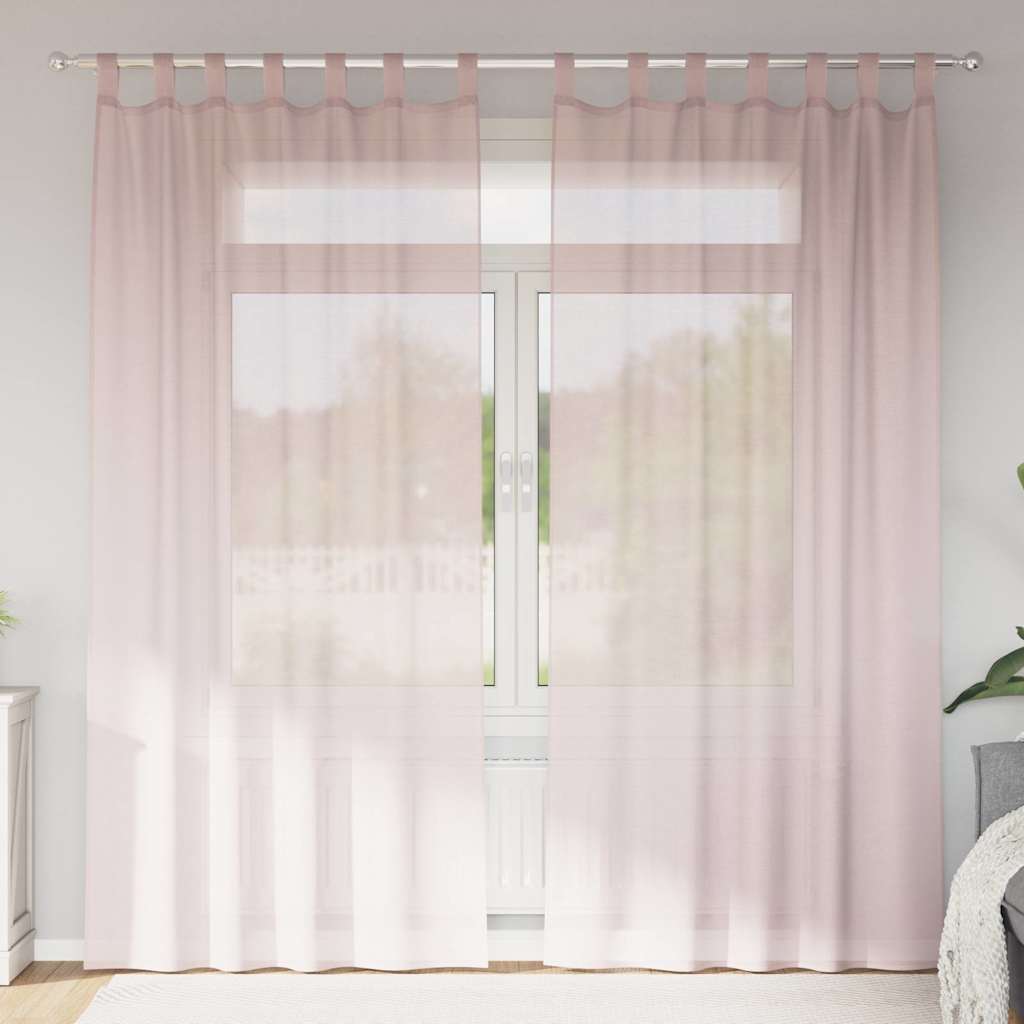 Voile Vorhänge mit Ösen 2 Stk. Apfelgrün 140x140 cm