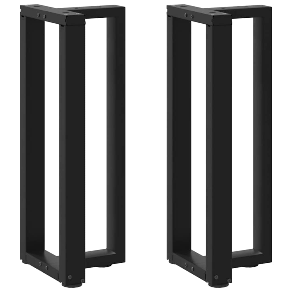 Couchtischbeine T-Form 2 Stk. Schwarz 30x25x(30-31) cm Stahl