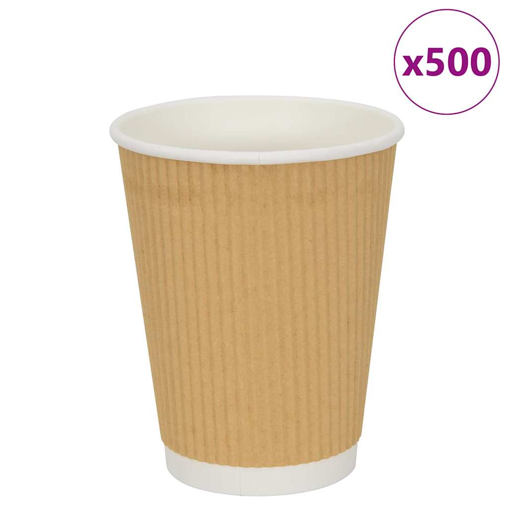 Pappbecher 500 Stk. 8oz 200ml Braun