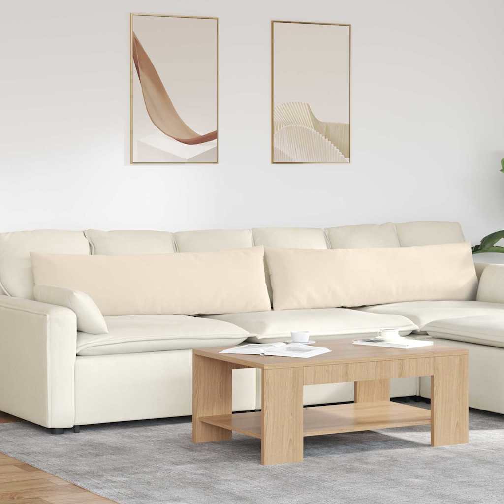 Sofakissen 2 Stück Taupe 50 x 30 cm Stoff