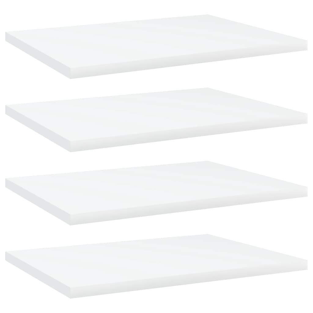 Bücherregal-Bretter 4 Stk. Weiß 40x10x1,5 cm Holzwerkstoff
