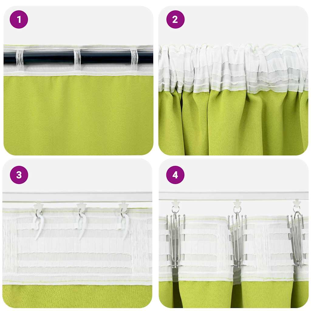 Verdunkelungs-Vorhänge mit Ringen 2 pcs Beige 140 x 140 cm