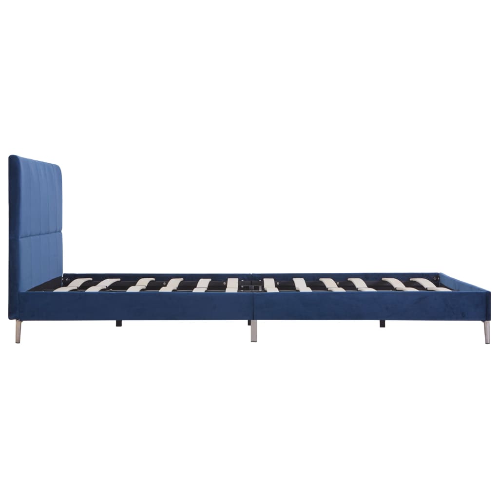 Bettgestell Blau Stoff 160 x 200 cm
