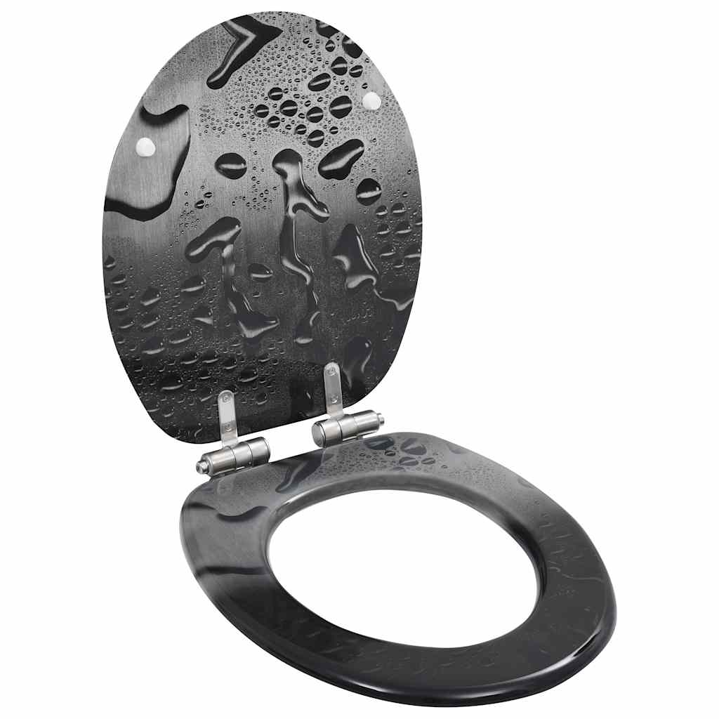 Toilettensitz MDF Deckel Schlichtes Design Weiß