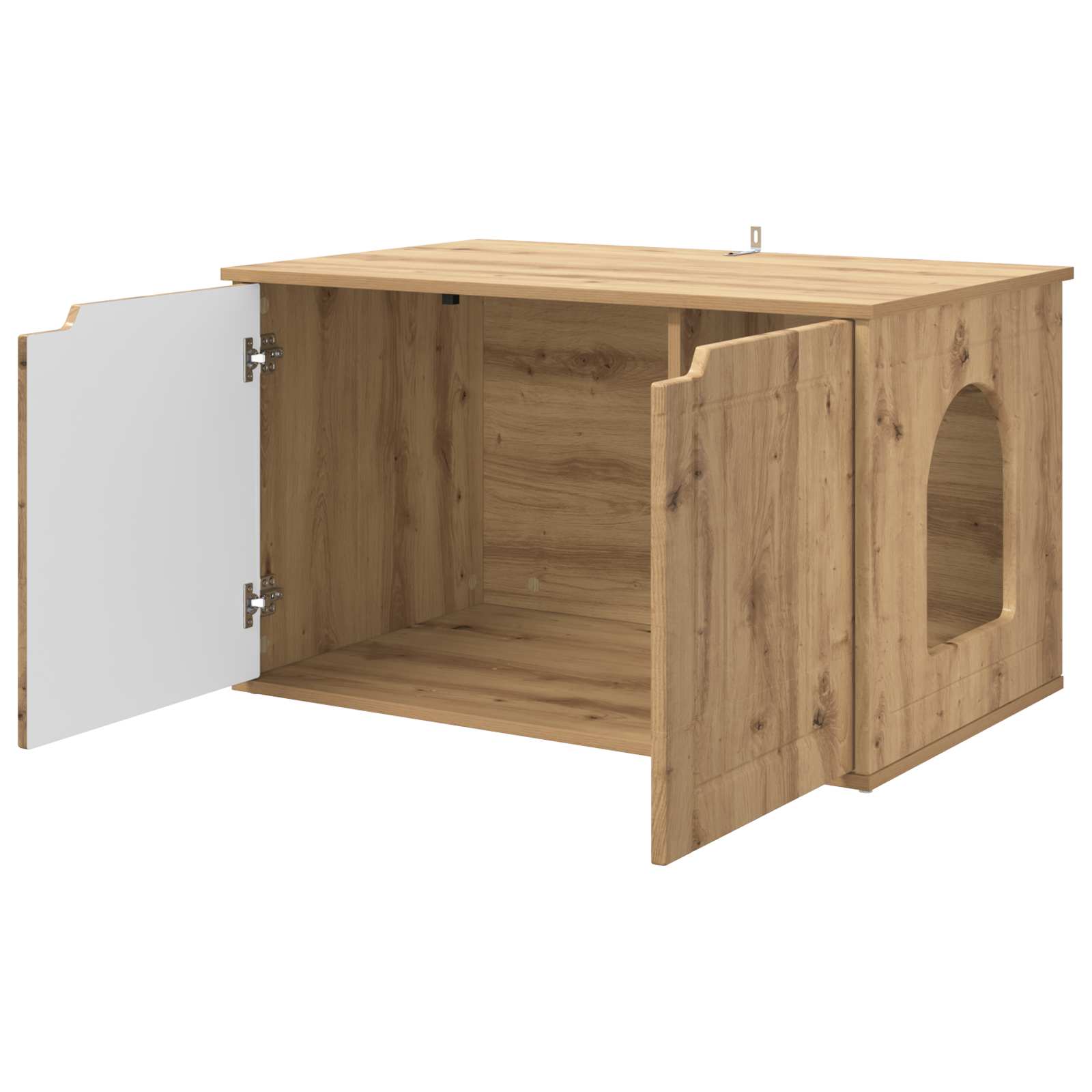 Katzenhaus Weiß 85 x 55 x 50,5 cm Holzwerkstoff