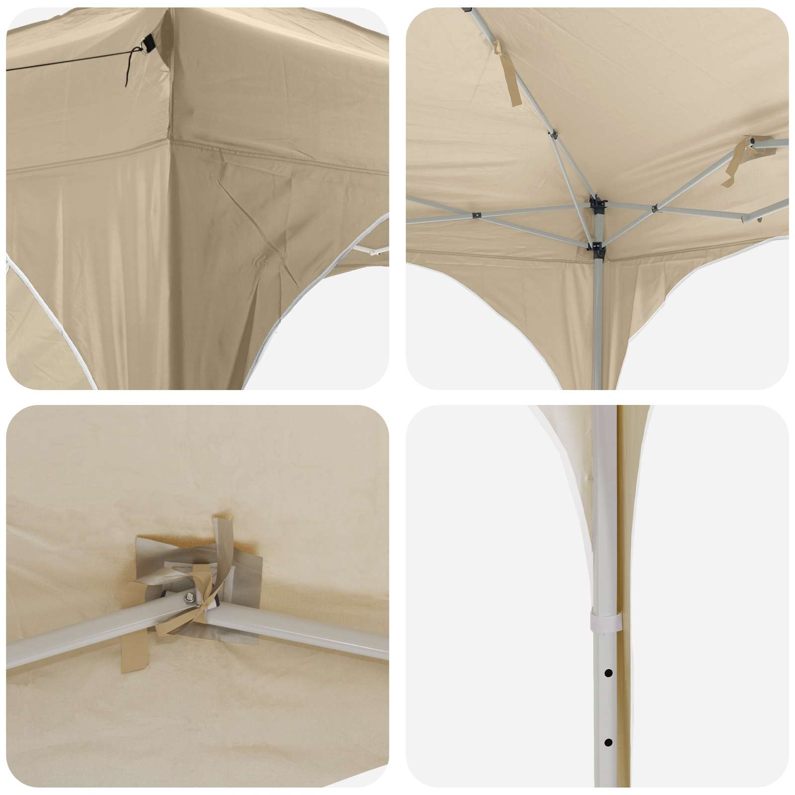 Pop-up Partyzelt 194 x 194 x 245 cm Creme
