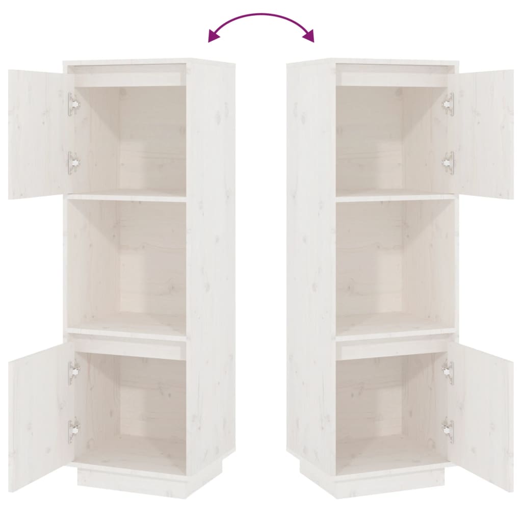 Highboard 38x35x117 cm Massivholz Kiefer