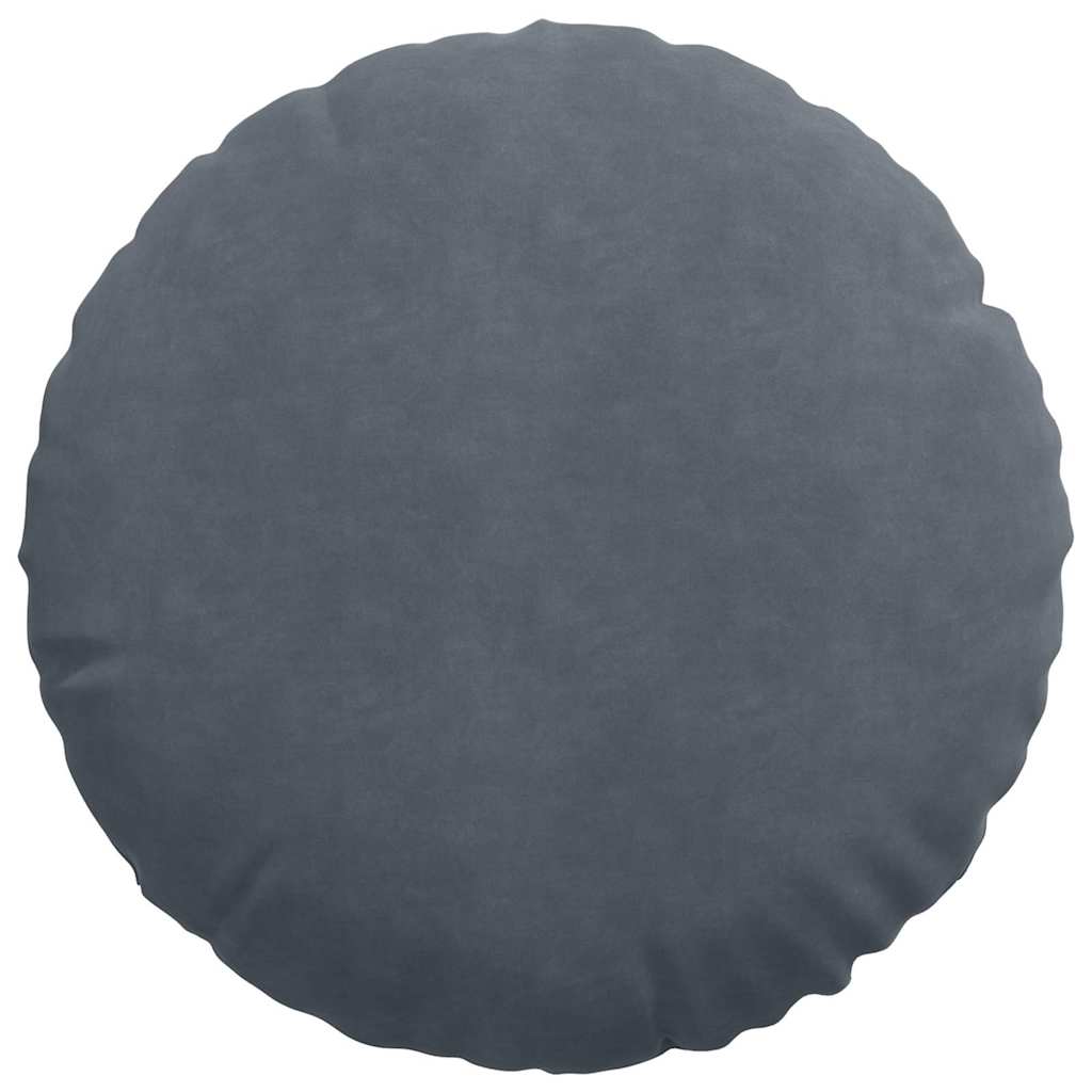 Sitzkissen 2 pcs Blau Ø30 x 13 cm Samt