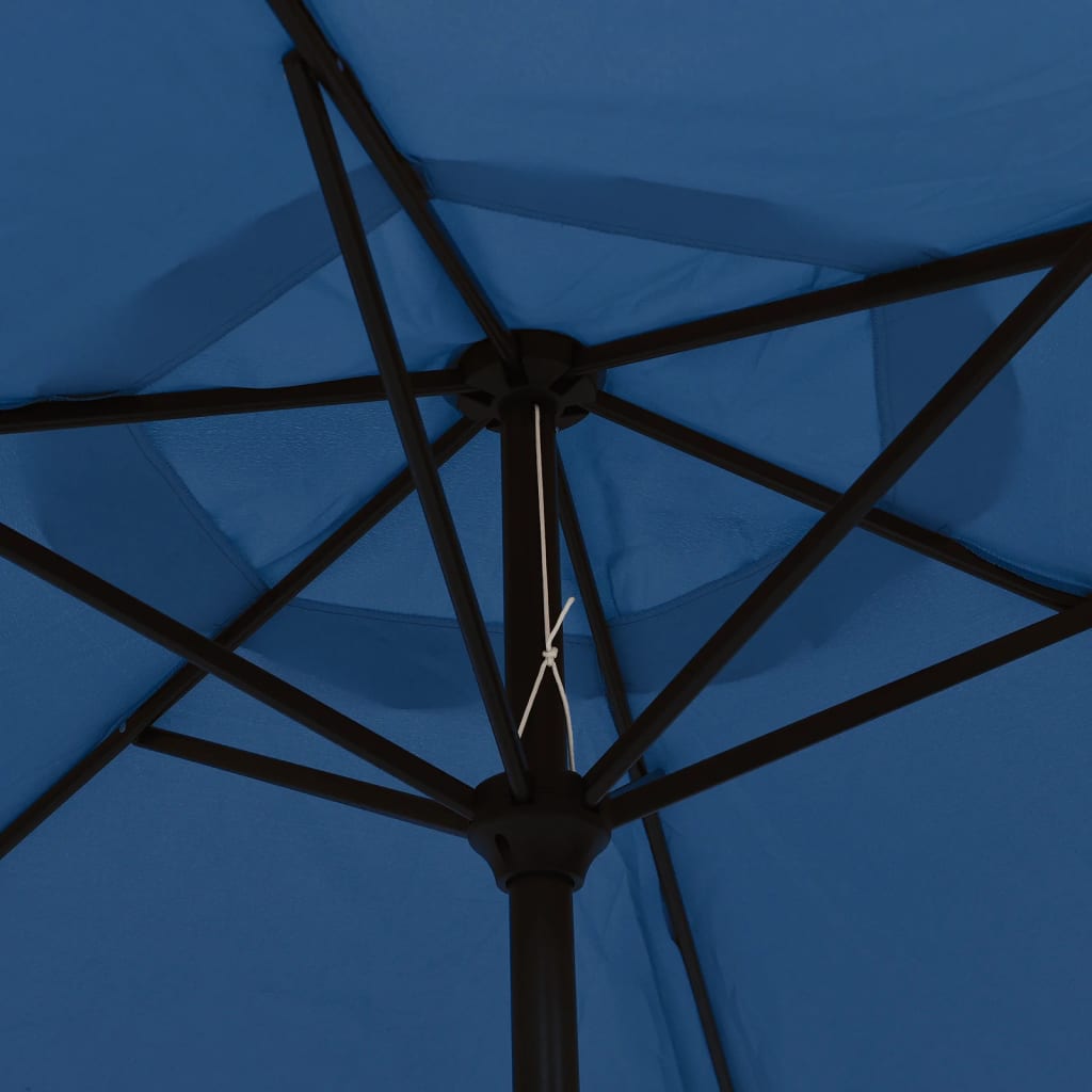 Sonnenschirm mit LED-Beleuchtung Stahl-Mast 300 cm Bordeauxrot