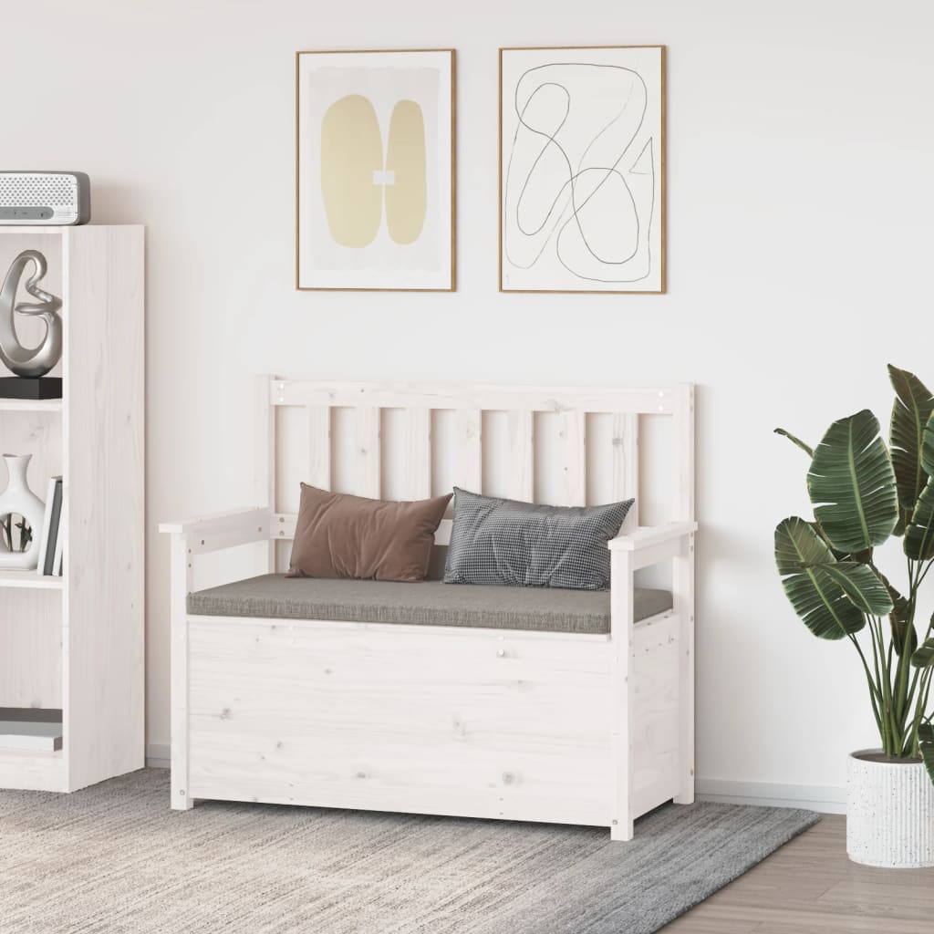 Sitzbank 112,5x51,5x96,5 cm Massivholz Kiefer