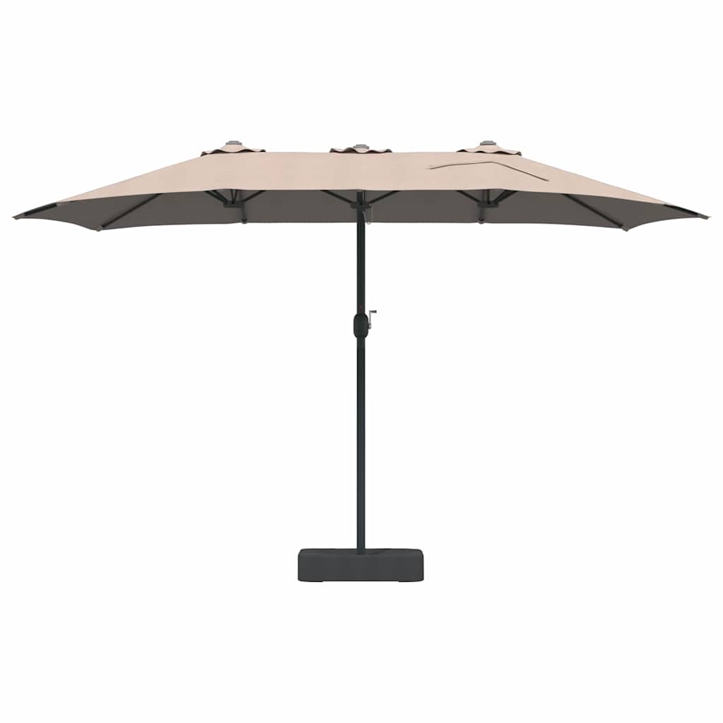 Garten-Sonnenschirm Sand 385 x 209 x 244 cm Polyester und Stahl