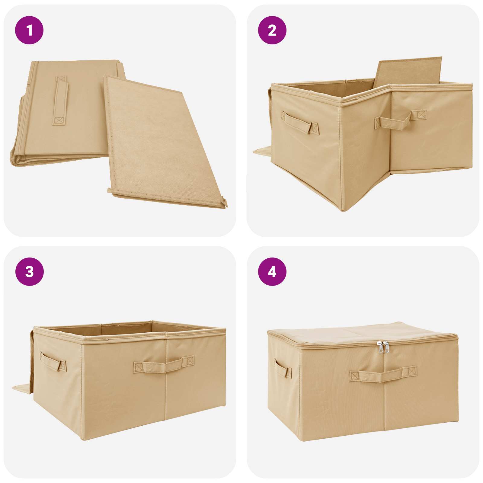 Aufbewahrungsbox Stoff 50x30x25 cm Anthrazit
