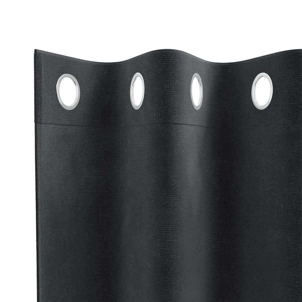 Verdunkelungsvorhänge 2 pcs Schwarz 140 x 140 cm Samt