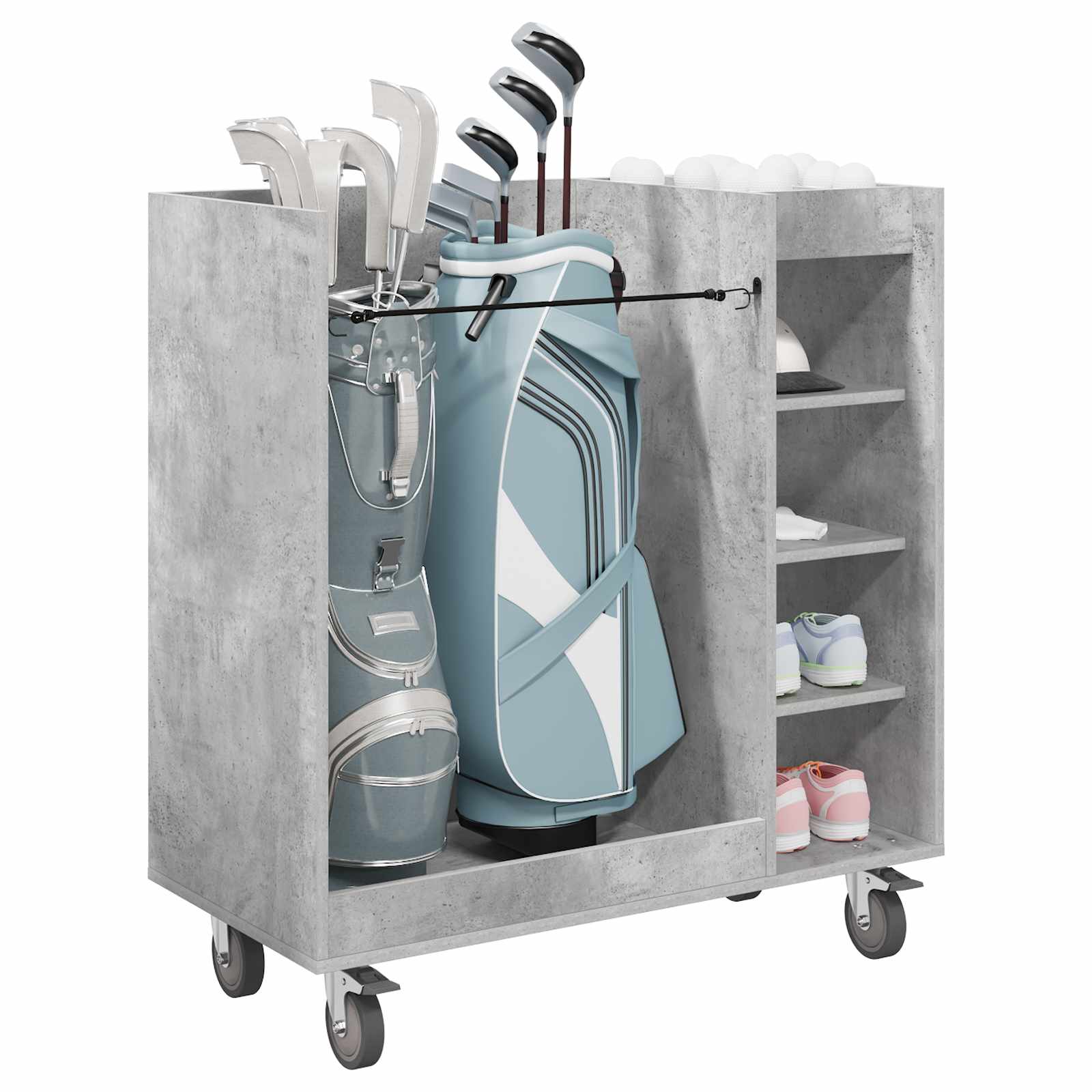 Golf Schrank Mit Rad Uni Weiß 65 x 45 x 98 cm