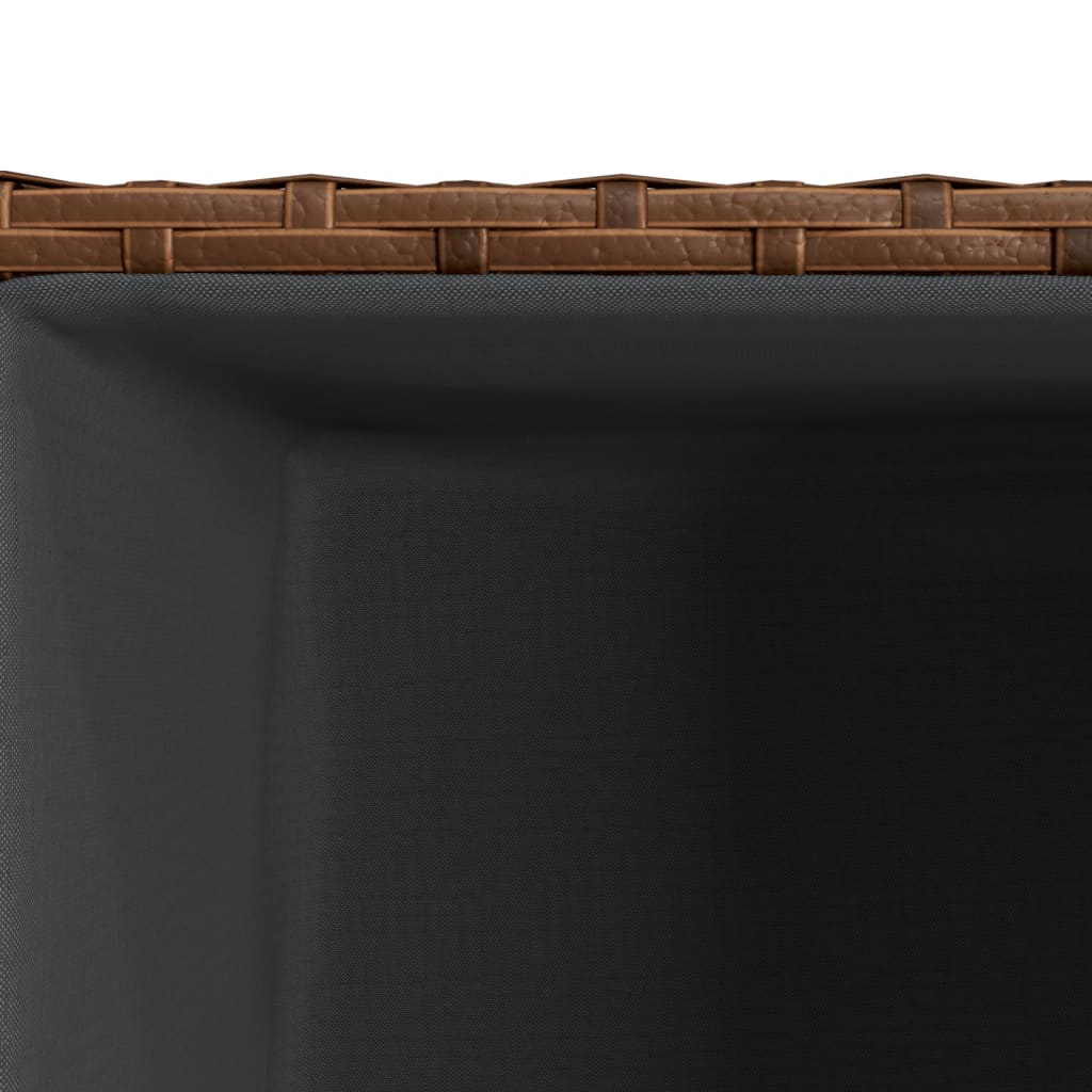 Pflanzkübel 3 Stk. Schwarz Poly Rattan