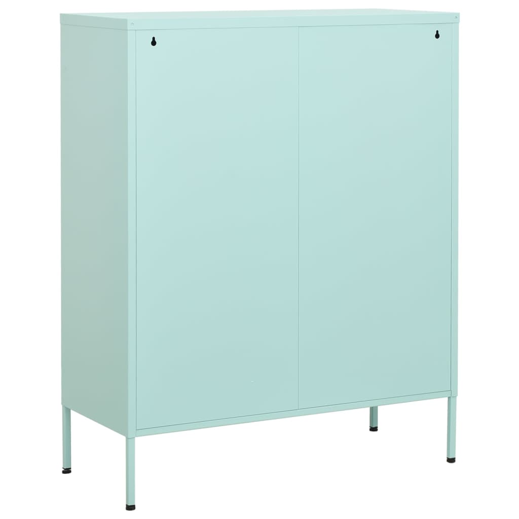 Beistellschrank Olivgrün 80x35x101,5 cm Stahl