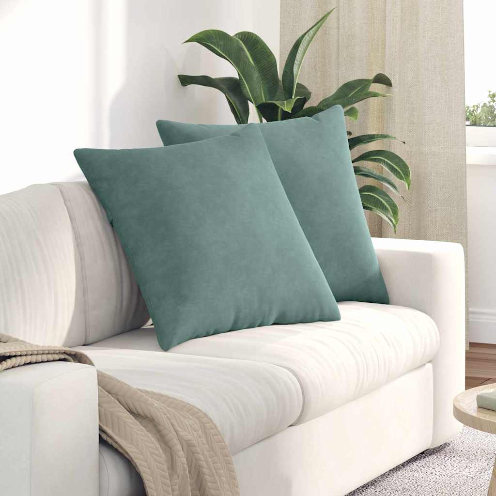 Sofakissen 2 Stück Blau 50 x 30 cm Cordstoff