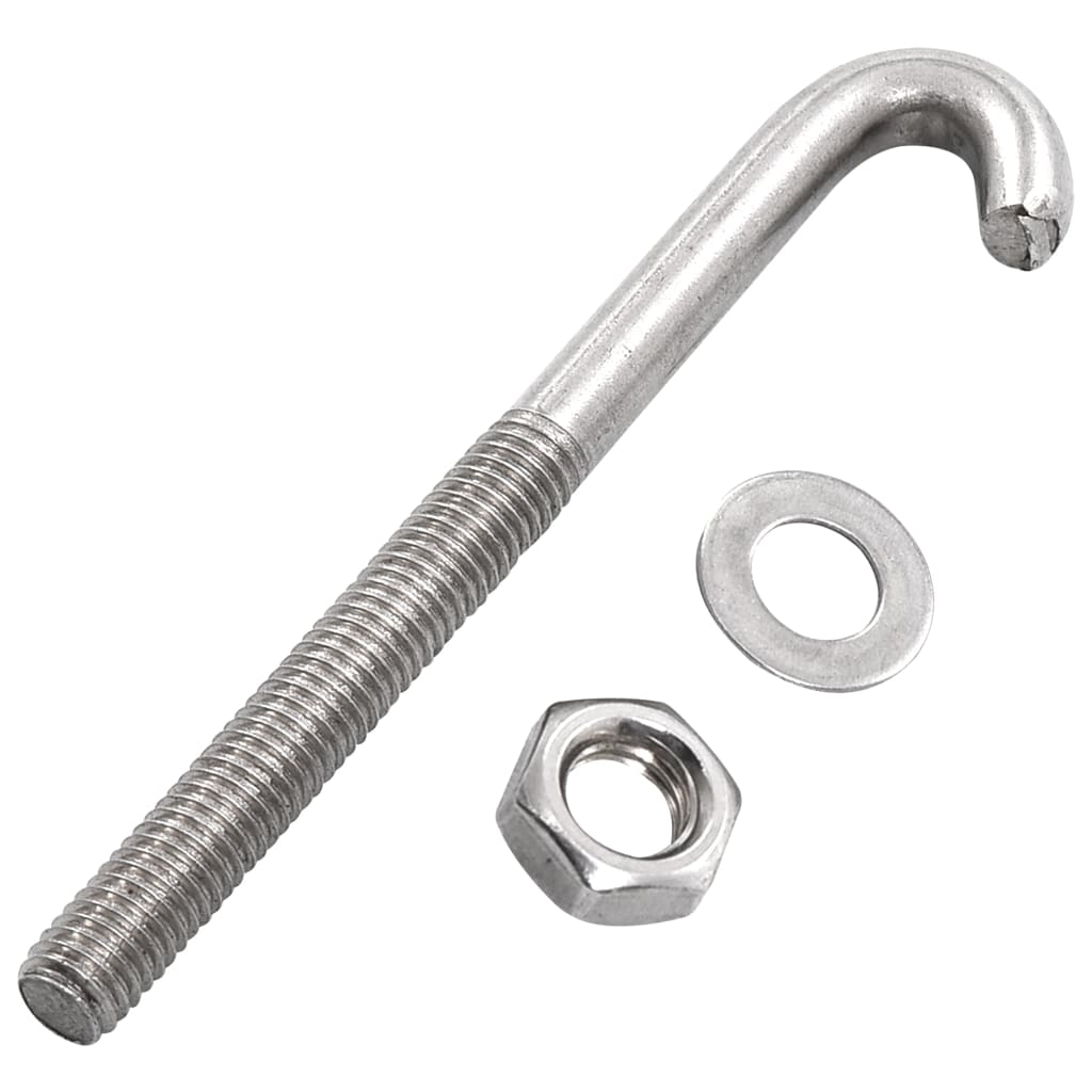 J-Ankerschraube mit Mutter Unterlegscheibe 25 Sets M8 x 100 mm