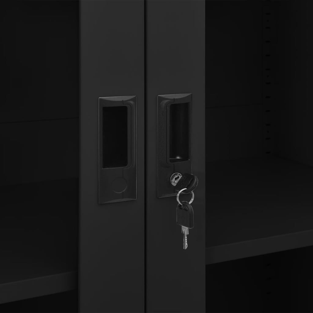 Büroschrank Weiß 90x40x180 cm Stahl