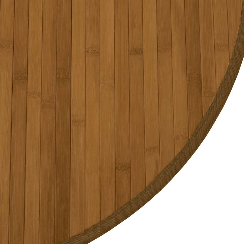 Teppich Rund Schwarz 60 cm Bambus