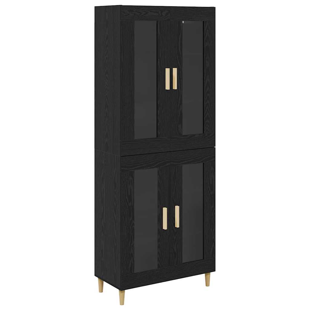 Highboard Altholz 69,5 x 34 x 180 cm Holzwerkstoff