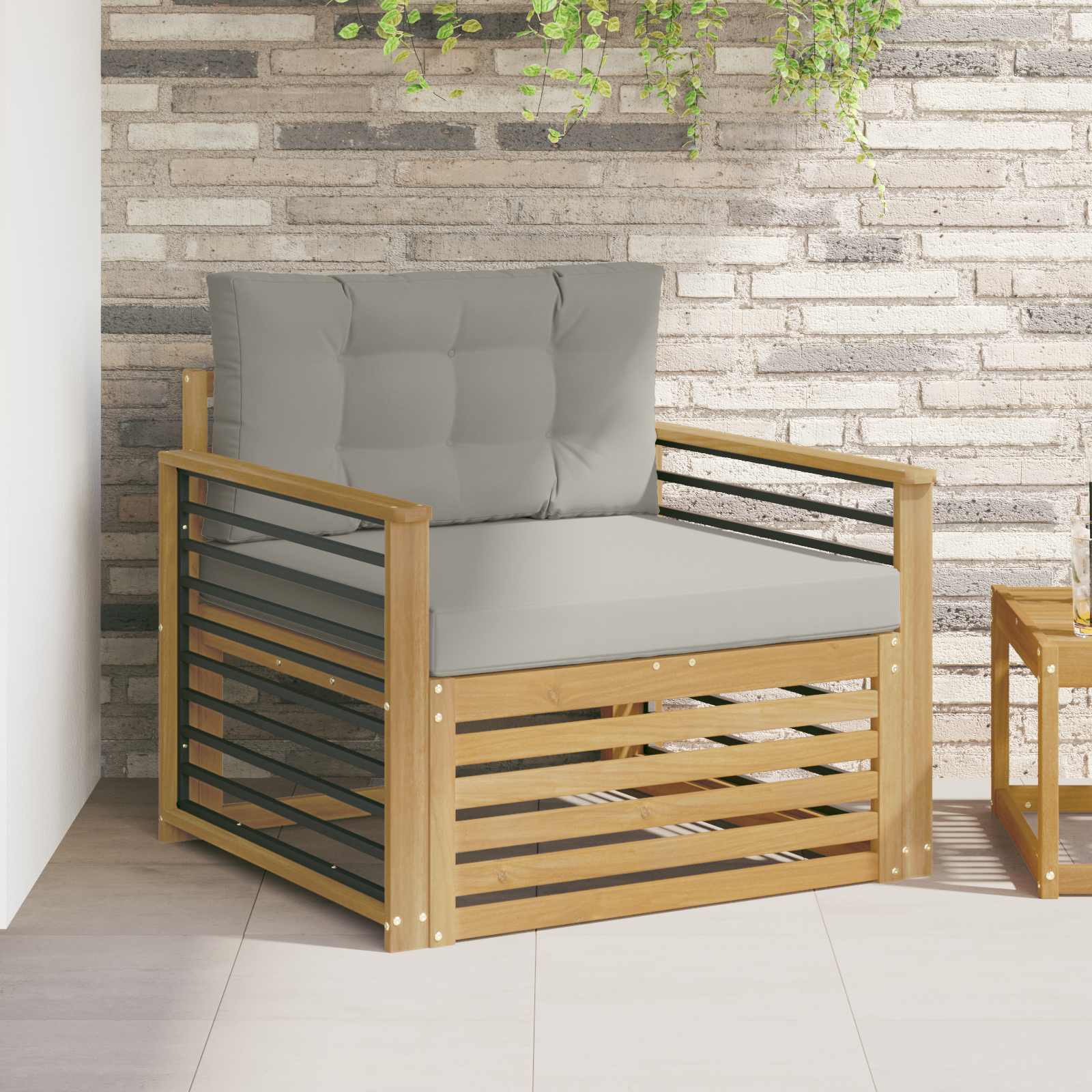 2 Stück Outdoor-Sofa Natur