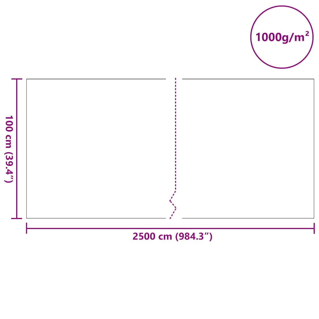 Teichvlies Grau 1 x 10 m Polyester und Baumwolle